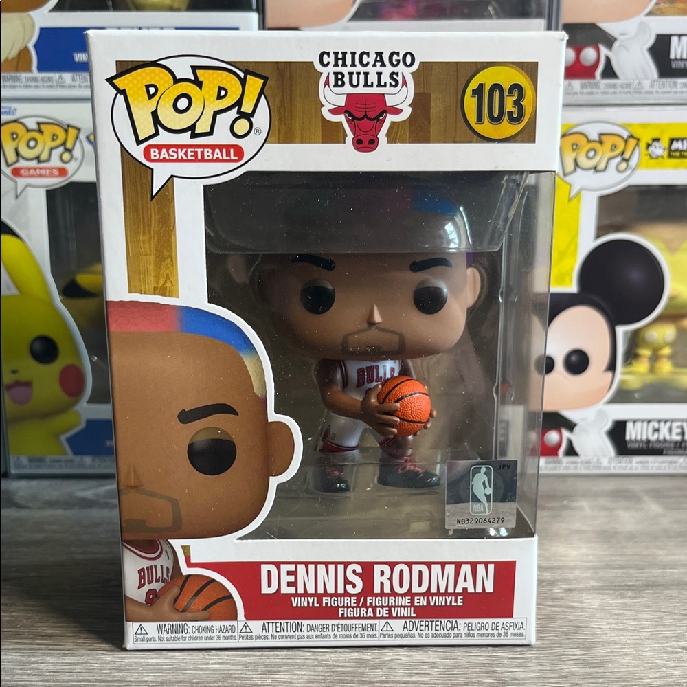 Funko Pop Dennis Rodman Basketball Figure with Red and White